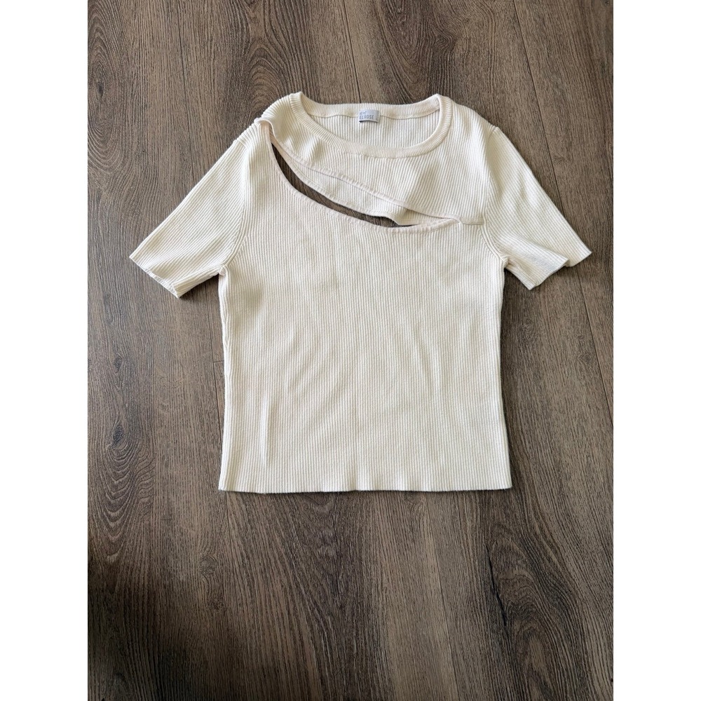 West of Melrose Tilly's asymmetrical cut out Cream top